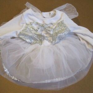 Girls Angel Dress Size 0 - 9 M Tutu White Dress Up